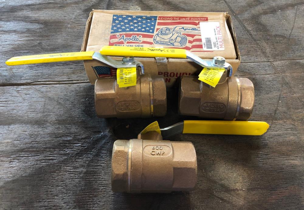 Lot of (3) Apollo 2" Standard Port Ball Valves FPT Bronze Body 70-108-01